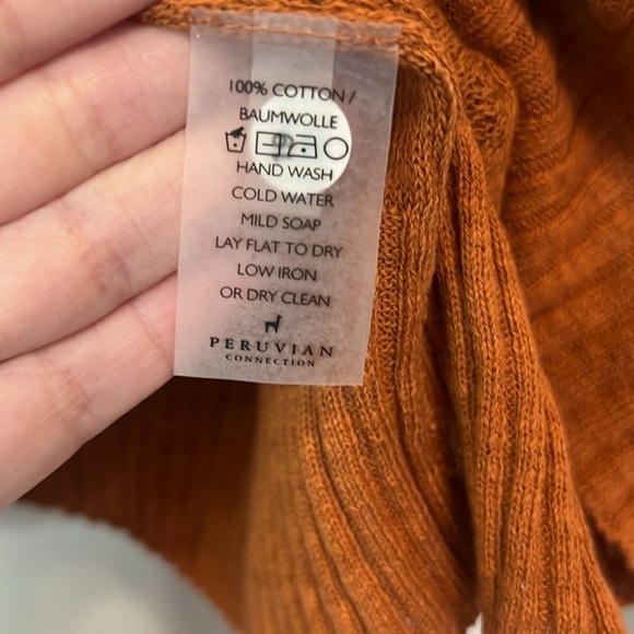 Peruvian Connection Burnt Orange Sweater - Picture 4 of 5